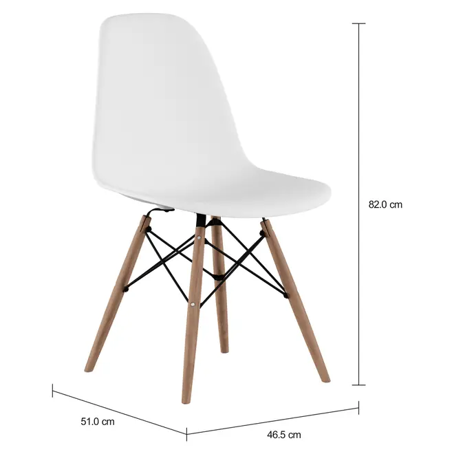 CONJUNTO COM 2 CADEIRAS EASY WOOD - FAIA/BRANCO - Foto 7