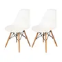 CONJUNTO COM 2 CADEIRAS EASY WOOD - FAIA/BRANCO - Foto 1