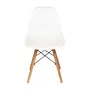 CONJUNTO COM 2 CADEIRAS EASY WOOD - FAIA/BRANCO - Foto 3