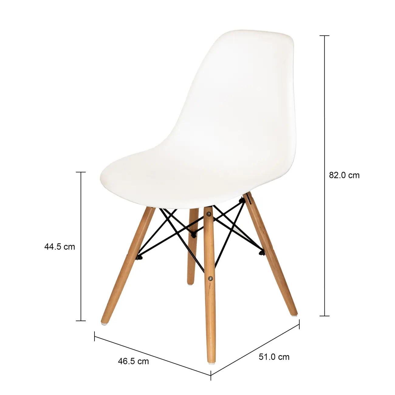 CONJUNTO COM 2 CADEIRAS EASY WOOD - FAIA/BRANCO - Foto 6