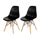 FAIA/PRETO - CONJUNTO COM 2 CADEIRAS EASY WOOD