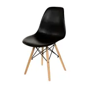 CONJUNTO COM 2 CADEIRAS EASY WOOD - FAIA/PRETO - Foto 2