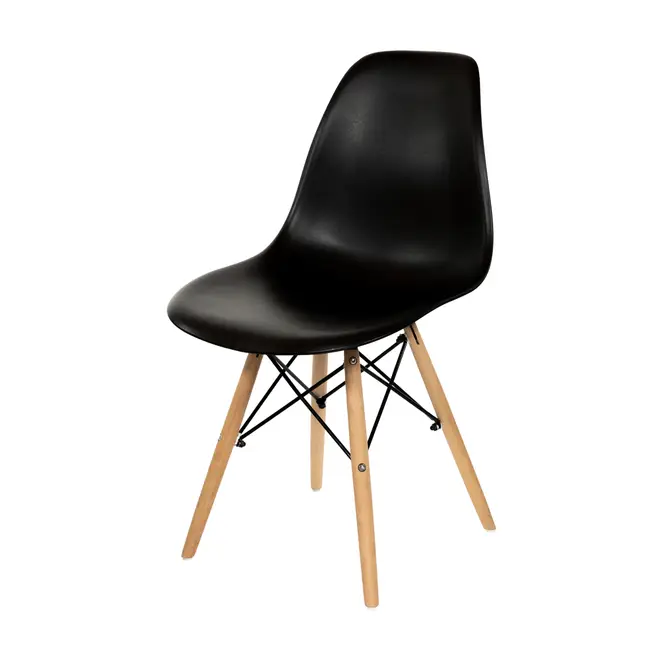 CONJUNTO COM 2 CADEIRAS EASY WOOD - FAIA/PRETO - Foto 2