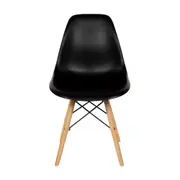 CONJUNTO COM 2 CADEIRAS EASY WOOD - FAIA/PRETO - Foto 3