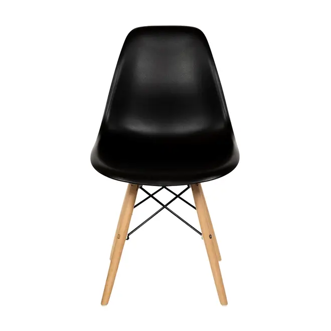 CONJUNTO COM 2 CADEIRAS EASY WOOD - FAIA/PRETO - Foto 3