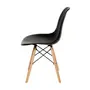 CONJUNTO COM 2 CADEIRAS EASY WOOD - FAIA/PRETO - Foto 4