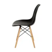 CONJUNTO COM 2 CADEIRAS EASY WOOD - FAIA/PRETO - Foto 4