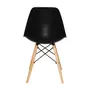 CONJUNTO COM 2 CADEIRAS EASY WOOD - FAIA/PRETO - Foto 5