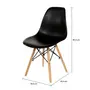 CONJUNTO COM 2 CADEIRAS EASY WOOD - FAIA/PRETO - Foto 6