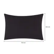 CAPA PARA TRAVESSEIRO 50 CM X 70 CM PLEIN - PRETO - Foto 10