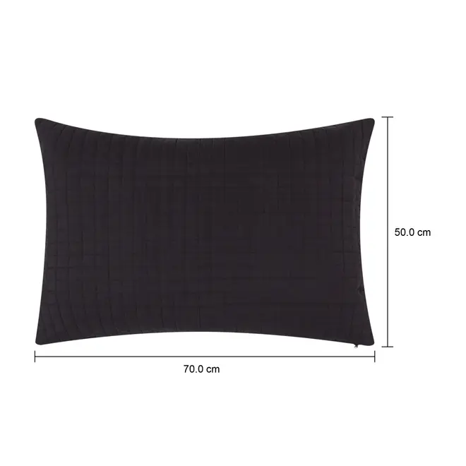 CAPA PARA TRAVESSEIRO 50 CM X 70 CM PLEIN - PRETO - Foto 10