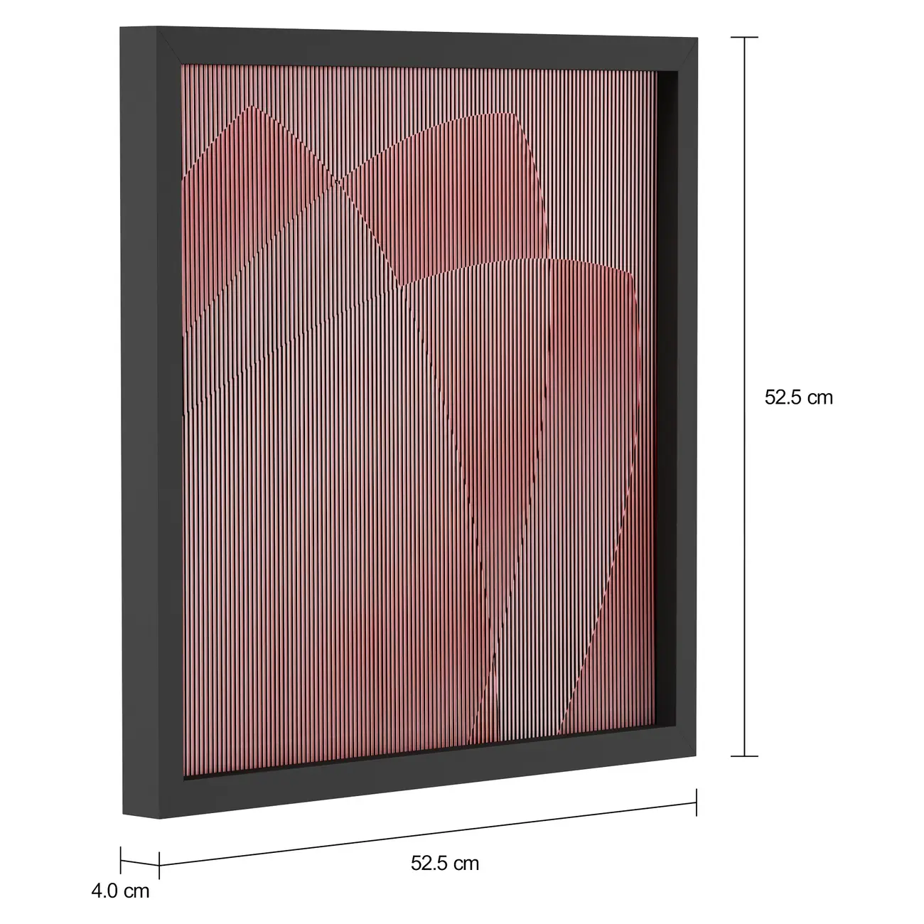 QUADRO AURORA 52 CM X 52 CM - QUARTZO ROSA/KONKRET - Foto 2
