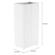 ARMÁRIO PARA LAVANDERIA ALTO 2 PORTAS LAUNDRESS - BRANCO - Foto 7