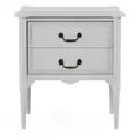 BRANCO PROVENCE - MESA DE CABECEIRA 2 GAVETAS REGENCE