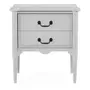 BRANCO PROVENCE - MESA DE CABECEIRA 2 GAVETAS REGENCE