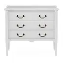 BRANCO PROVENCE - CÔMODA 3 GAVETAS 90 CM X 50 CM REGENCE
