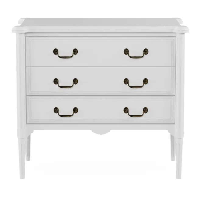 CÔMODA 3 GAVETAS 90 CM X 50 CM REGENCE - BRANCO PROVENCE - Foto 1