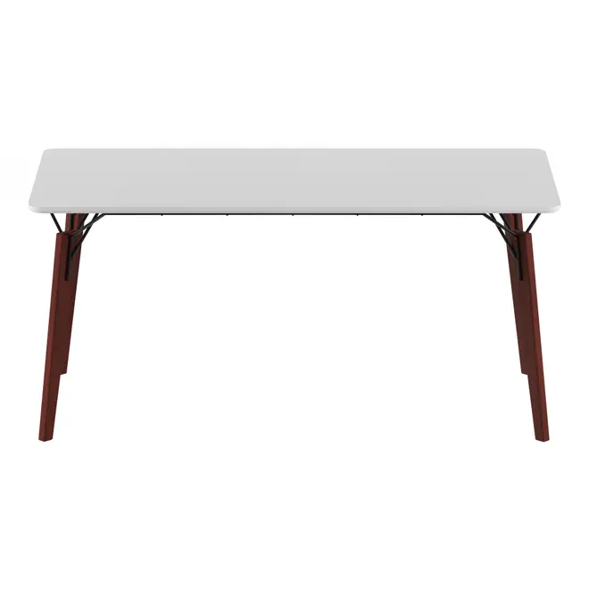 MESA 1,60 M X 80 CM OVNI - NOZES/BRANCO - Foto 1