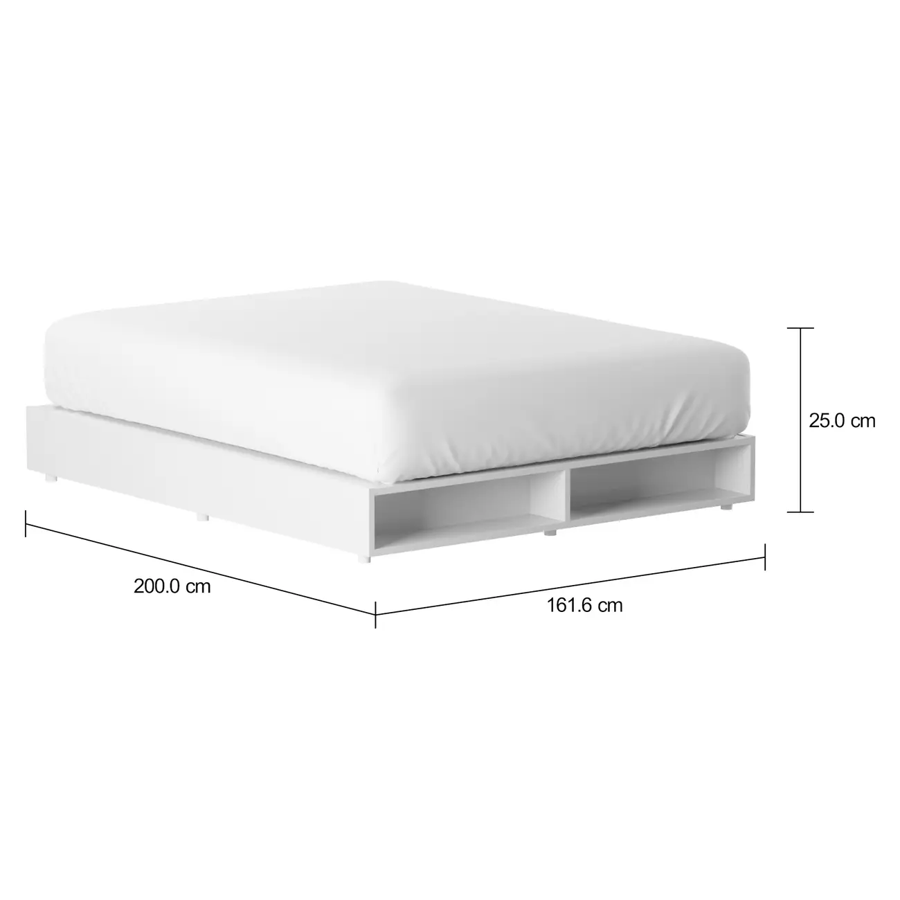 CAMA QUEEN 1,58 M GLIDE - BRANCO - Foto 7