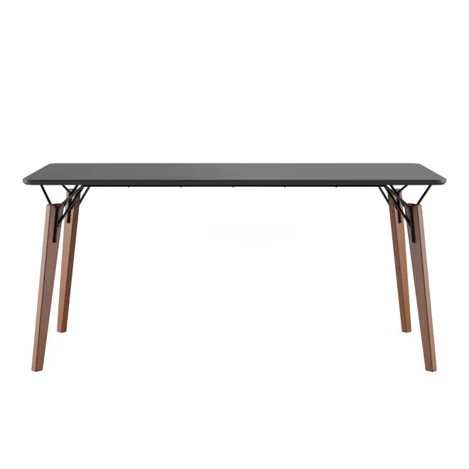 MESA DE JANTAR 1,60 M X 80 CM OVNI - NOZES/PRETO - Foto 1