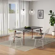 MESA DE JANTAR 1,60 M X 80 CM OVNI - NOZES/PRETO - Foto 3