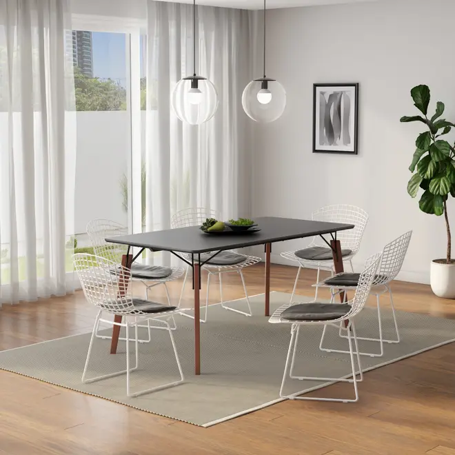 MESA DE JANTAR 1,60 M X 80 CM OVNI - NOZES/PRETO - Foto 3