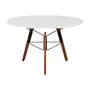 MESA DE JANTAR REDONDA 1,18 M OVNI - NOZES/BRANCO - Foto 1