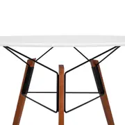 MESA DE JANTAR REDONDA 1,18 M OVNI - NOZES/BRANCO - Foto 3