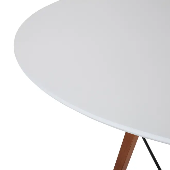 MESA DE JANTAR REDONDA 1,18 M OVNI - NOZES/BRANCO - Foto 4