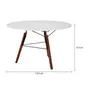 MESA DE JANTAR REDONDA 1,18 M OVNI - NOZES/BRANCO - Foto 8
