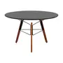 MESA DE JANTAR REDONDA 1,18 M OVNI - NOZES/PRETO - Foto 1