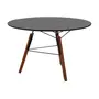 MESA DE JANTAR REDONDA 1,18 M OVNI - NOZES/PRETO - Foto 2