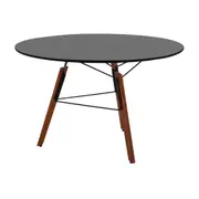 MESA DE JANTAR REDONDA 1,18 M OVNI - NOZES/PRETO - Foto 2