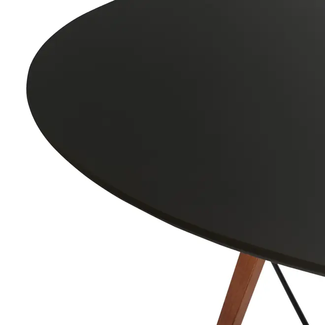 MESA DE JANTAR REDONDA 1,18 M OVNI - NOZES/PRETO - Foto 4