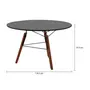MESA DE JANTAR REDONDA 1,18 M OVNI - NOZES/PRETO - Foto 8