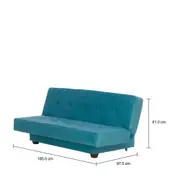 SOFÁ-CAMA 3 LUGARES OTO - DOUCEUR TURMALINA - Foto 7