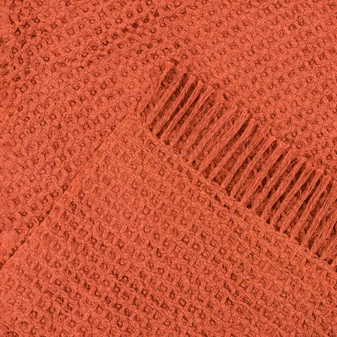 MANTA PARA SOFÁ 1,20 M X 1,60 M ALVEÁRIO - TERRACOTA/MULTICOR - Foto 3