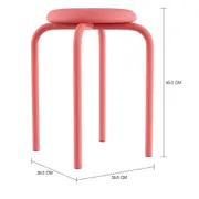 BANCO EMPILHÁVEL BAIXO TUBULAR - FLAMINGO/FLAMINGO - Foto 2