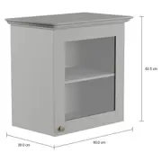 ARMÁRIO DE COZINHA AÉREO 60 CM 1 PORTA NANCY - CINZA PROVENCE/INCOLOR - Foto 10