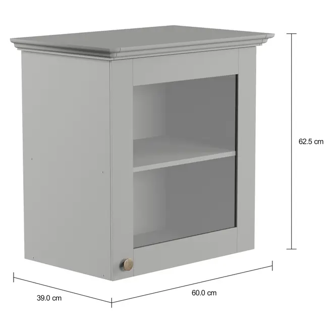 ARMÁRIO DE COZINHA AÉREO 60 CM 1 PORTA NANCY - CINZA PROVENCE/INCOLOR - Foto 10