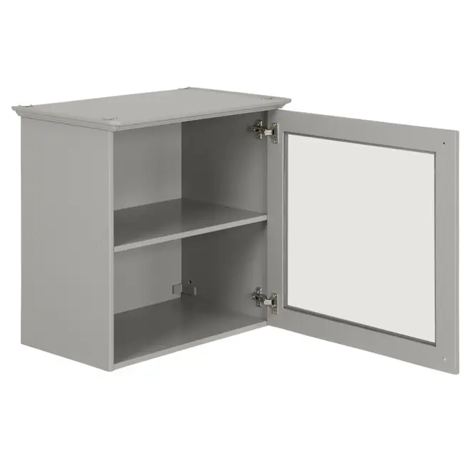 ARMÁRIO DE COZINHA AÉREO 60 CM 1 PORTA NANCY - CINZA PROVENCE/INCOLOR - Foto 2