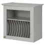 ARMÁRIO DE COZINHA AÉREO 60 CM PORTA-PRATOS NANCY - CINZA/INCOLOR - Foto 3
