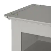 ARMÁRIO DE COZINHA AÉREO 60 CM PORTA-PRATOS NANCY - CINZA/INCOLOR - Foto 6
