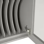 ARMÁRIO DE COZINHA AÉREO 60 CM PORTA-PRATOS NANCY - CINZA/INCOLOR - Foto 7