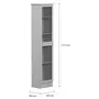 PANELEIRO 2 PORTAS 50 CM X 2,17 M NANCY - CINZA PROVENCE/INCOLOR - Foto 10