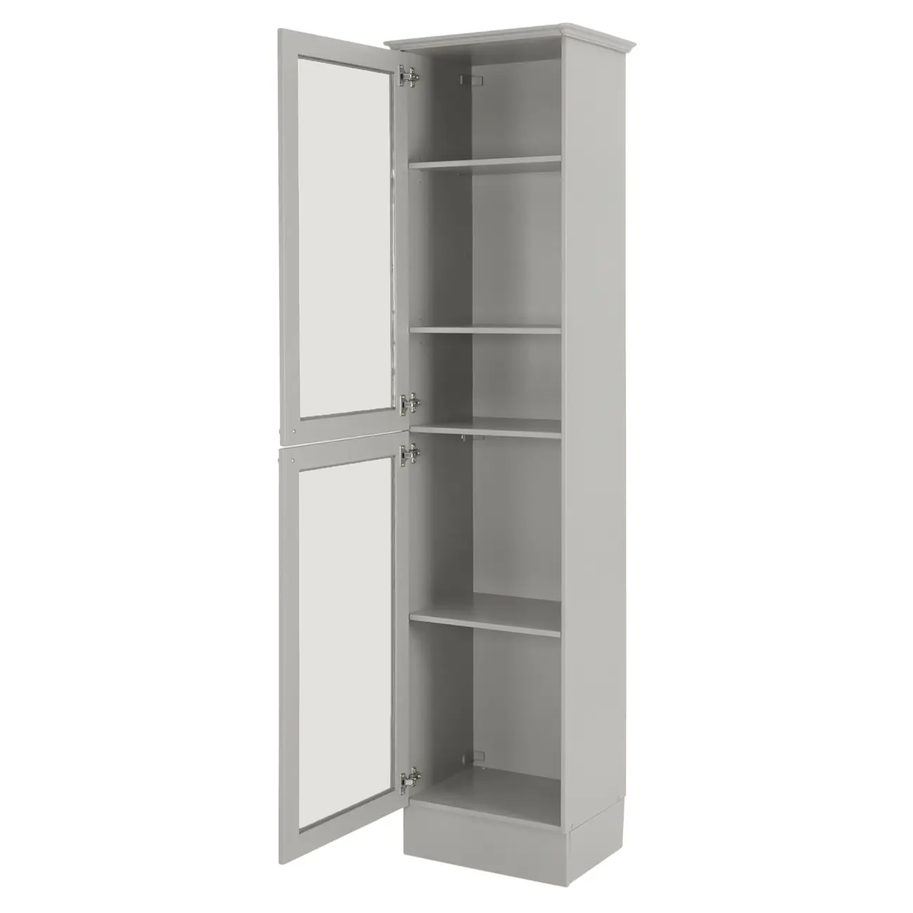 PANELEIRO 2 PORTAS 50 CM X 2,17 M NANCY - CINZA PROVENCE/INCOLOR - Foto 2