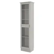 PANELEIRO 2 PORTAS 50 CM X 2,17 M NANCY - CINZA PROVENCE/INCOLOR - Foto 3