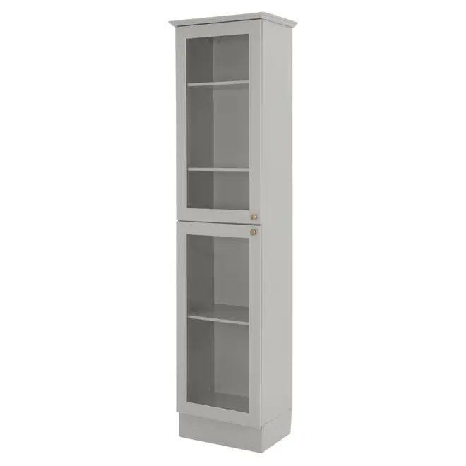 PANELEIRO 2 PORTAS 50 CM X 2,17 M NANCY - CINZA PROVENCE/INCOLOR - Foto 3