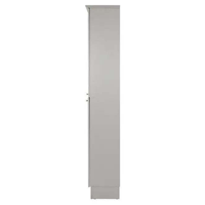 PANELEIRO 2 PORTAS 50 CM X 2,17 M NANCY - CINZA PROVENCE/INCOLOR - Foto 4