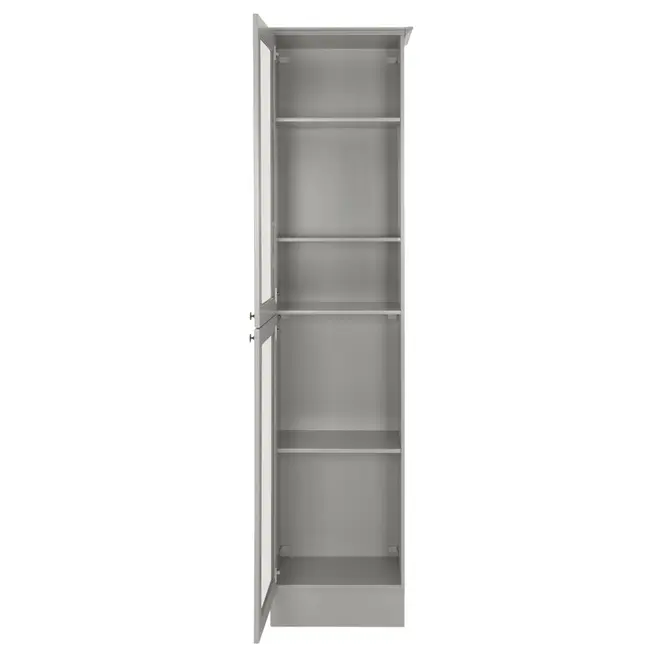 PANELEIRO 2 PORTAS 50 CM X 2,17 M NANCY - CINZA PROVENCE/INCOLOR - Foto 5